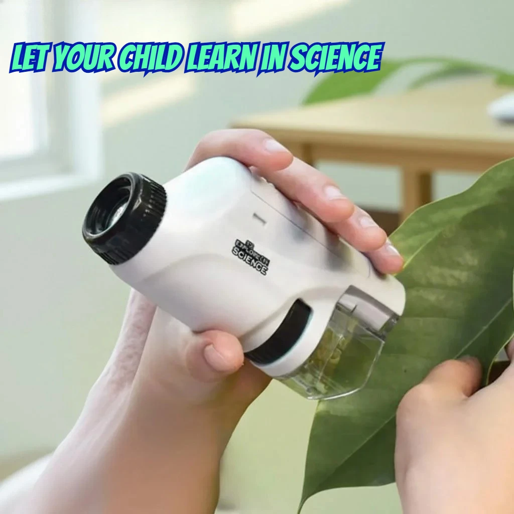 Microscope portable pour enfants, loupe optique pour expériences scientifiques, observation de la nature, jouet éducatif