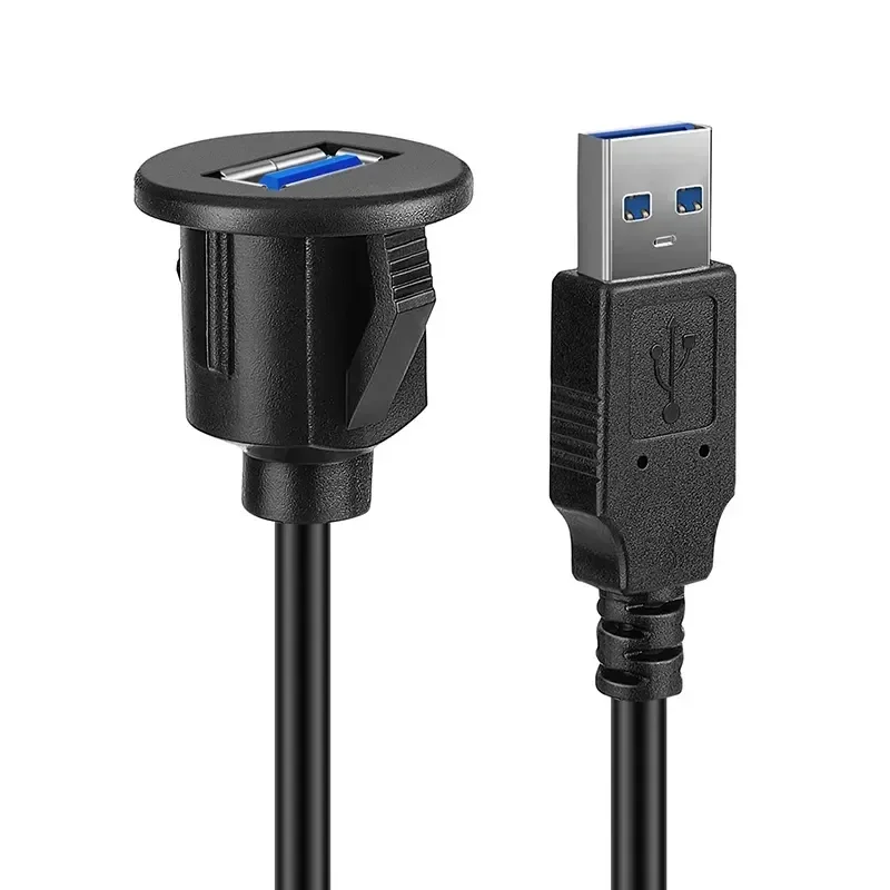 Car Bracket Extension Cable USB 3.0 Panel Embedded Cable Suitable For car Truck Boat, Motorcycle Instrument Panel