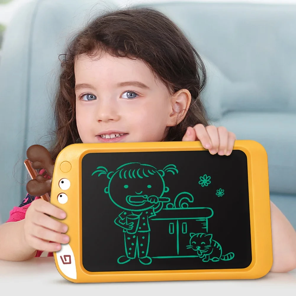 Tablette de dessin à écran LCD pour enfants, tableau d'écriture intelligent, graffiti de dessin animé, bloc-notes de peinture, écriture manuscrite effaçable, jouet, cadeaux, L09