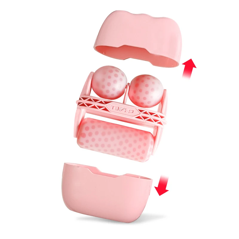 Face Ice Roller Double Roller Cool Facial Eye Massage Relieve Fatigue Pain Redness Skin Tighten Face Lift Reduce Swell Iceroller