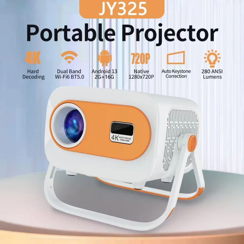 Projector 1080P 4K Amlogic T950S Support 300 ANSI 2GB 16GB Android 13 WiFi6 5G 4G BT5.2 JY325 Autofocus Home Projector Portable