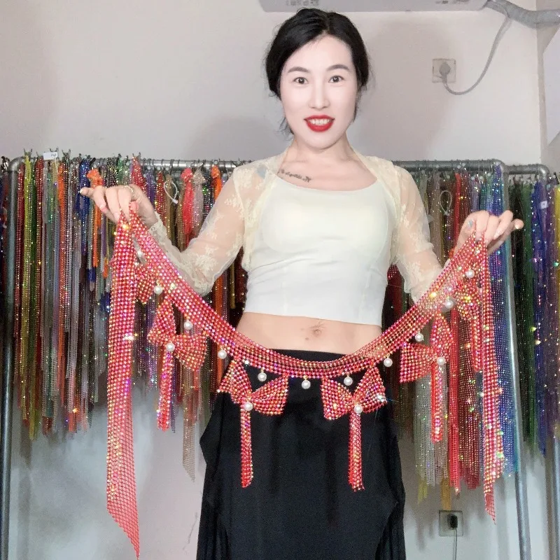 Customized Belly Dance Belt Waist Chain Butterfly  No.12 Boutique Diamond Butterfly Oriental Dance Clothing Factory Direct Sales
