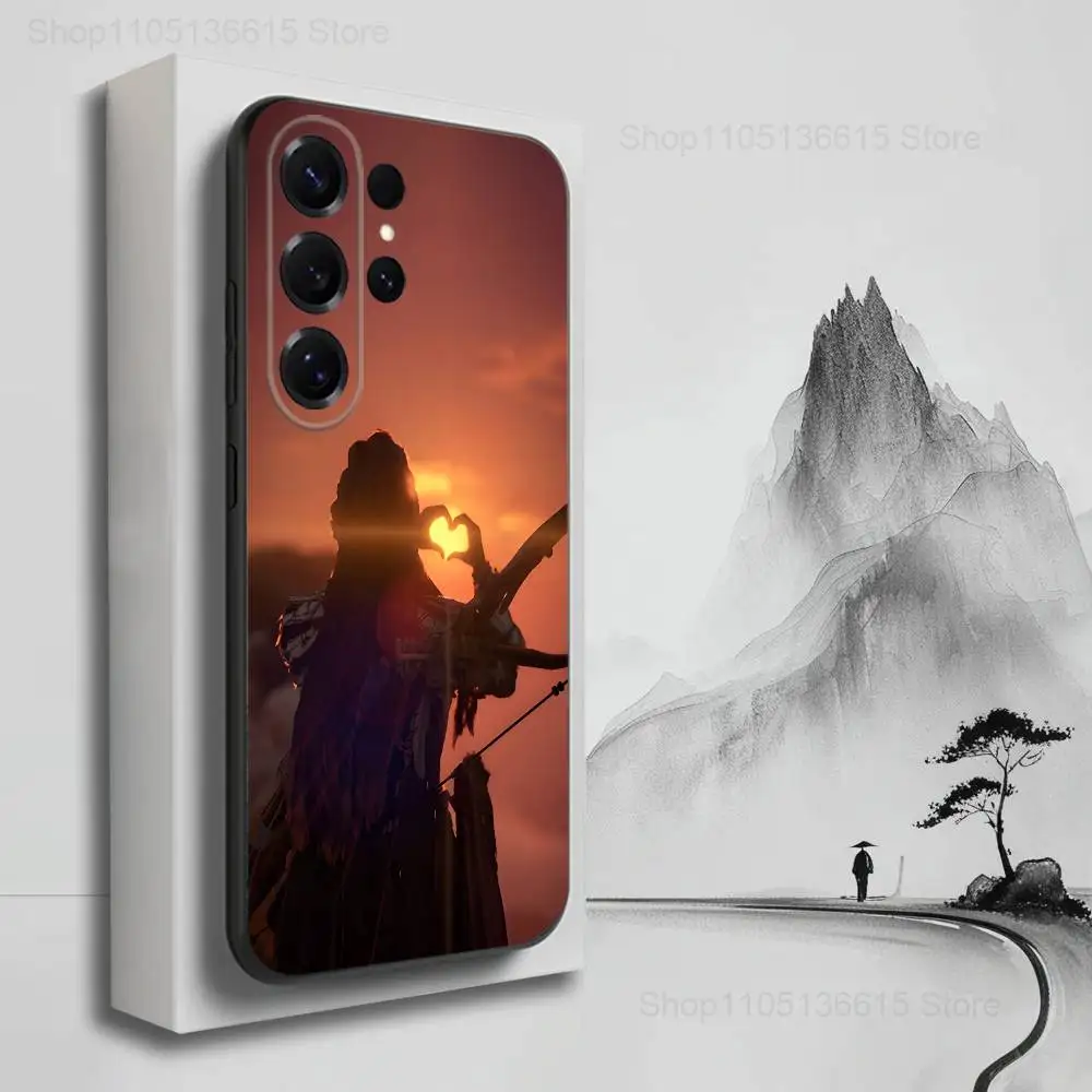 حافظة هاتف H-Horizon Z-Zero D-DAWN لهاتف سامسونج S25، S24، S23، S22، S21، S20، S10، S9، Ultra، Plus، Lite، FE، غطاء أسود من السيليكون الناعم