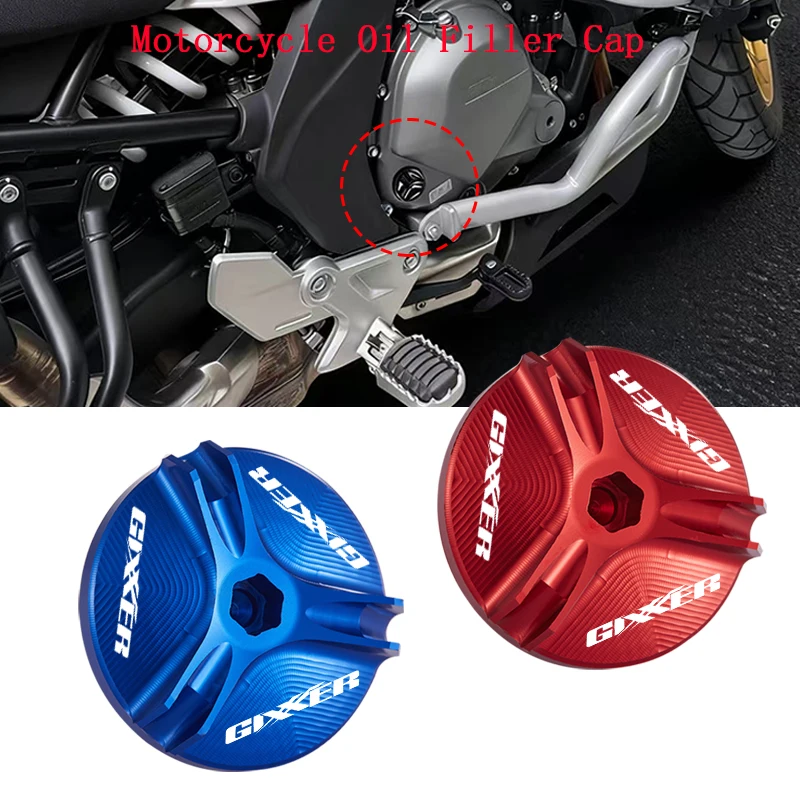 Tapa de llenado de aceite de motor de motocicleta, accesorios de cubierta de tapón de aceite para GIXXER 250 SF 150 125 155 GSX-S 150 125