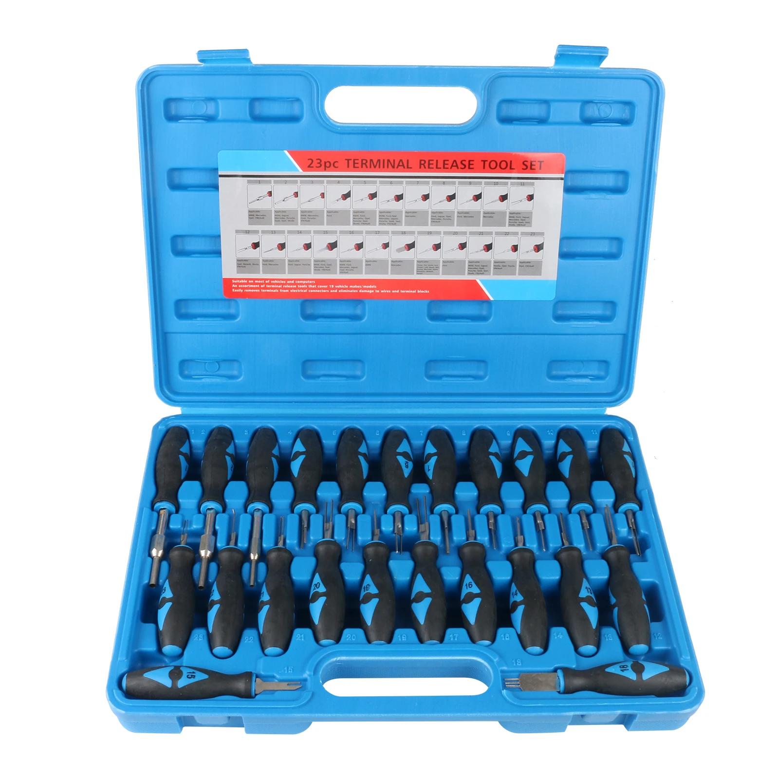 

23Pcs Universal Car Removal Remover Tool Electrical Terminal Release Wiring Crimp Connector Pin Release Auto Repair Tools