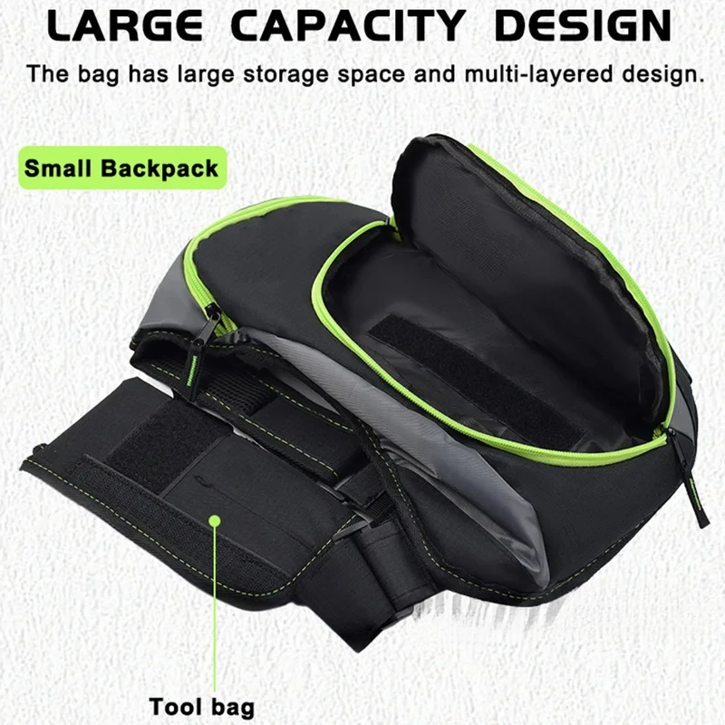 2024 New Motorcycle Hydration Pack Big Capacity Motocross Water Backpack Breathable Mesh Moto Bicycle Toolkit Reflective Black