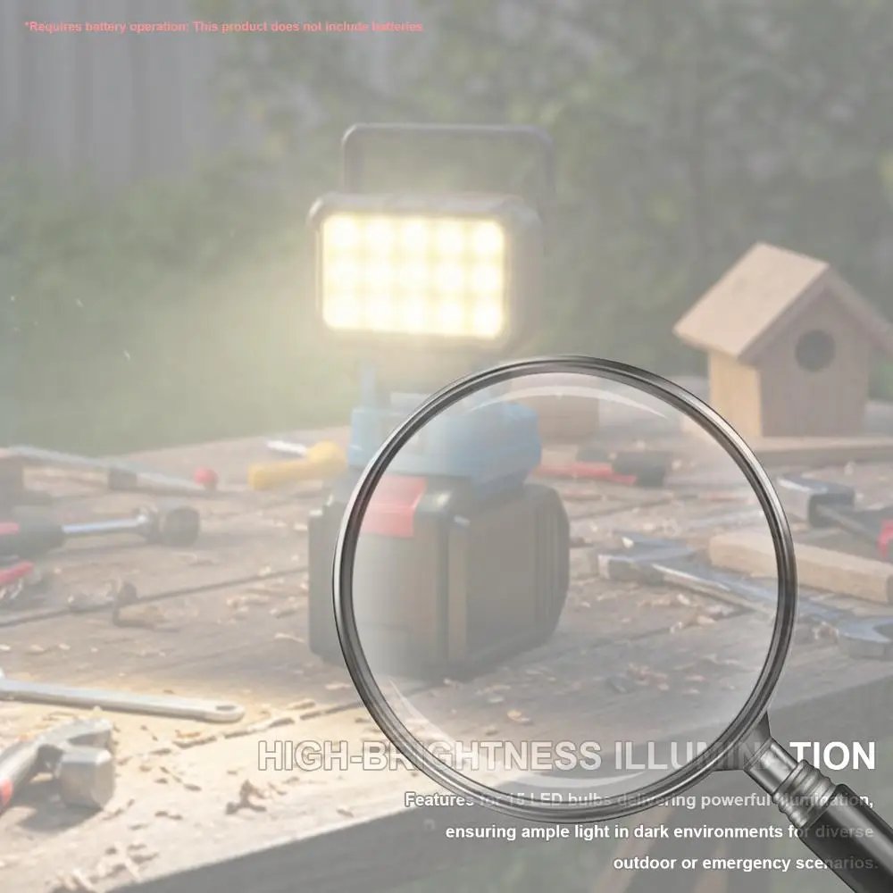 

Фонарь с 2 портами USB для зарядки аккумуляторов Makita, портативный фонарь (аккумулятор в комплект не входит)