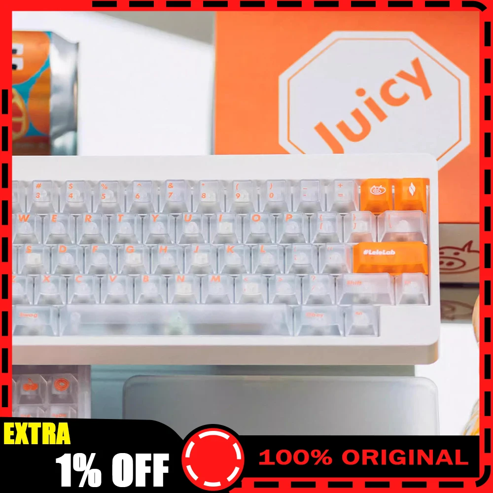 

LeleLab x Sensy SupSup Juicy PC Keycaps Orange Fog Permeable Keycap Original Factory Personalized Keyboard Keycaps Customized PC