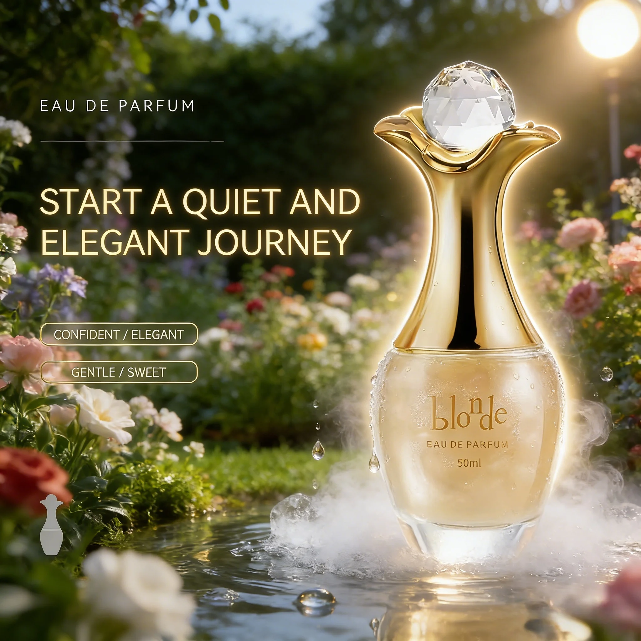

50ML Deold Paris Gold Blonde Eau De Parfum Seductive Flowing Sand Floral Fragrance Creative Brand Gift Parfume