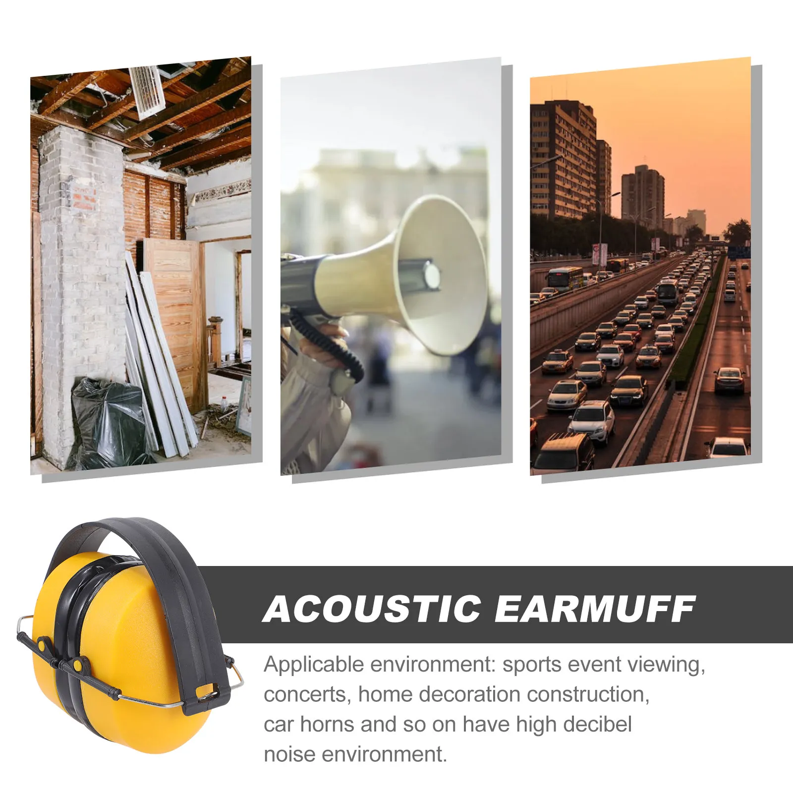 Foldable Noise Reduction Soundproof Earmuff Hearing Protection Headphone Use Lightweight Breathable Over Ear