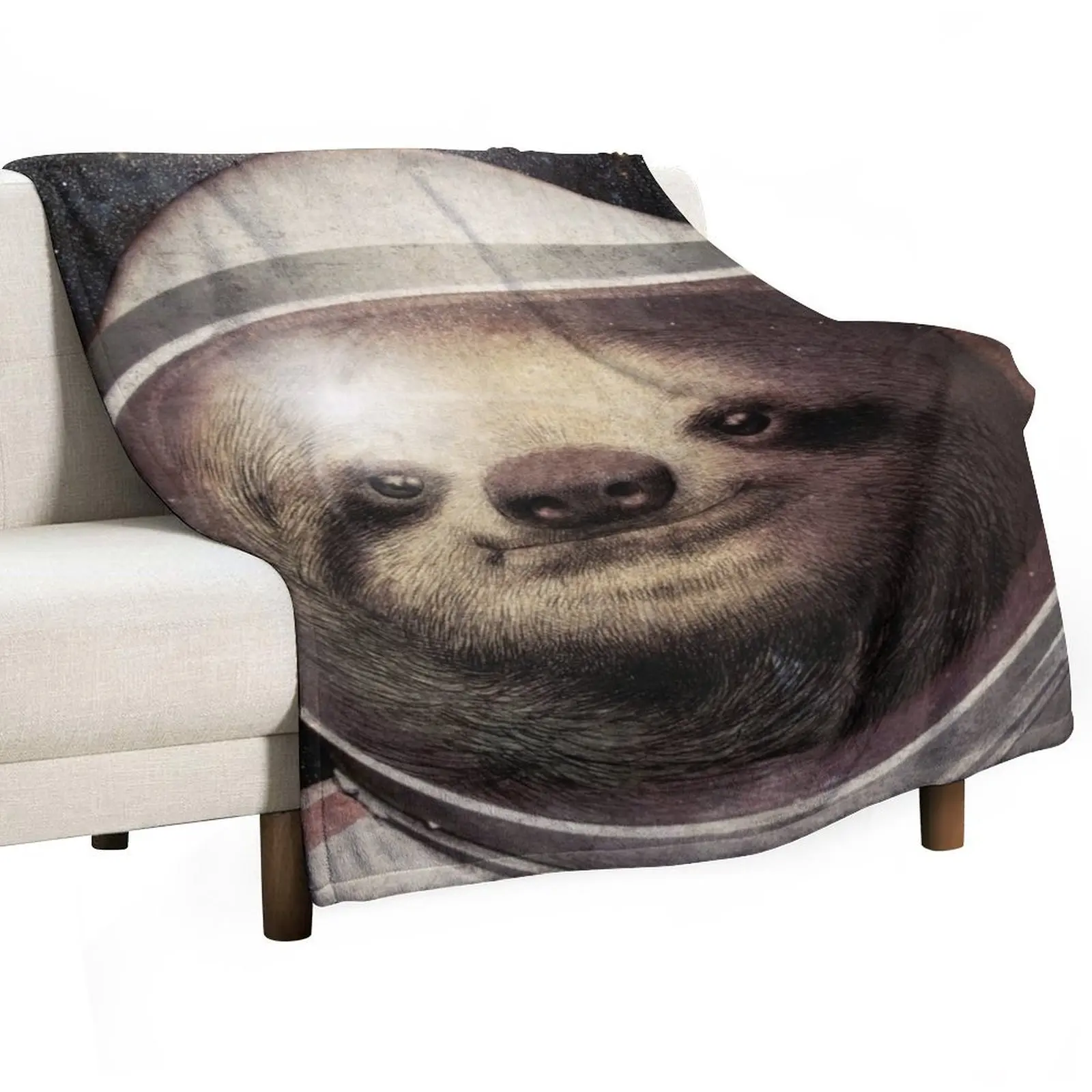 

Space Sloth Throw Blanket Bed Fashionable Cute Hairys Hair Blankets
