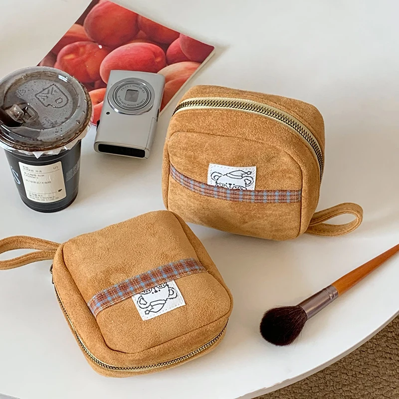 Cute Bear Storage Bag Large Capacity Portable Travel Organizer Pouch Women Sanitary Napkin Cosmetic Sundries Storage Handbag