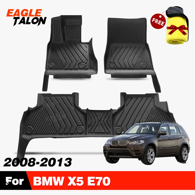 TPE Car Floor Mat For BMW X5 E70 2008-2013 2012 2011 2010 09 Full Set Carpet Cover Non-slip Interior Protector Accessories parts