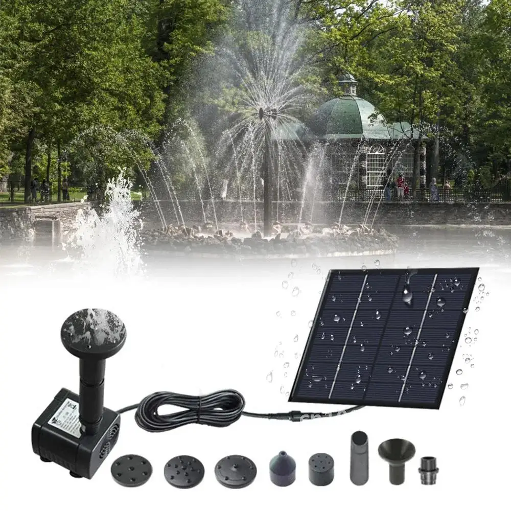 Solar Water Pump Solar Garden Fountain Solar Panel Powered Water Fountain Pool Pond Garden Water Sprinkler Sprayer