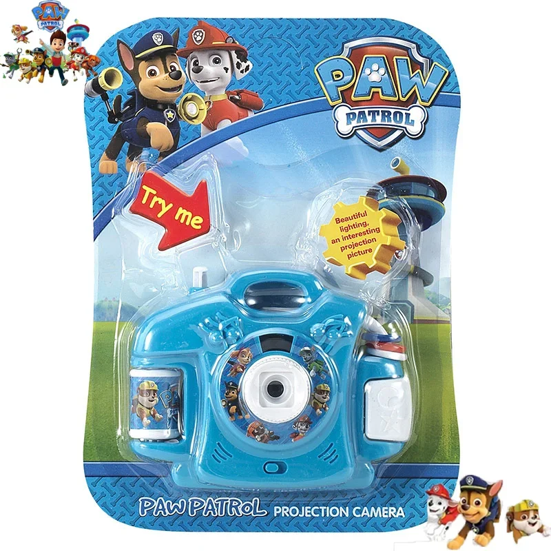 Paw Patrol Kawaii Chase Cartoon Light Projection Camera for Kids Simulation Camera Early Education Slideshow Light Up Toy Gifts