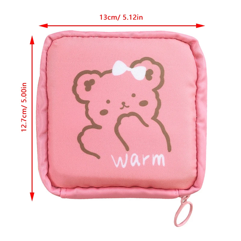 1pcs Sanitary Napkin Storage Bag Women Tampon Bags Credit Card Holder Pouch Napkin Towel Cosmetics Cotton Coin Purse Organizer