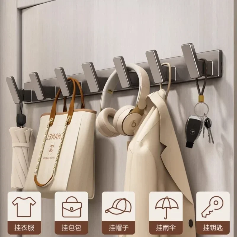 #Wall Coat Racks Hat Organizer Coat Rack Hat Organization Aluminium Hanging Hook Hanger No Punching Hanging Hooks Hat Hook