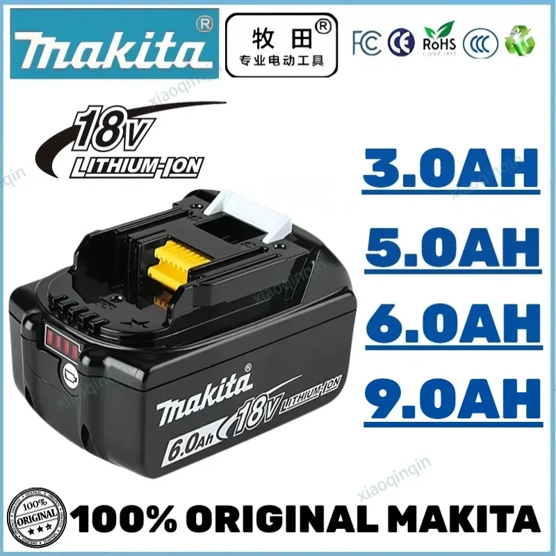 100% Original Makita 18V 3Ah/5Ah/6Ah Rechargeable Battery compatible BL1860b BL1860 BL1850 BL1840 BL1830 lithium-ion battery