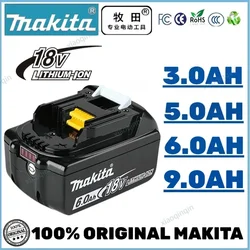 100% Original Makita 18V 3Ah/5Ah/6Ah Rechargeable Battery compatible BL1860b BL1860 BL1850 BL1840 BL1830 lithium-ion battery