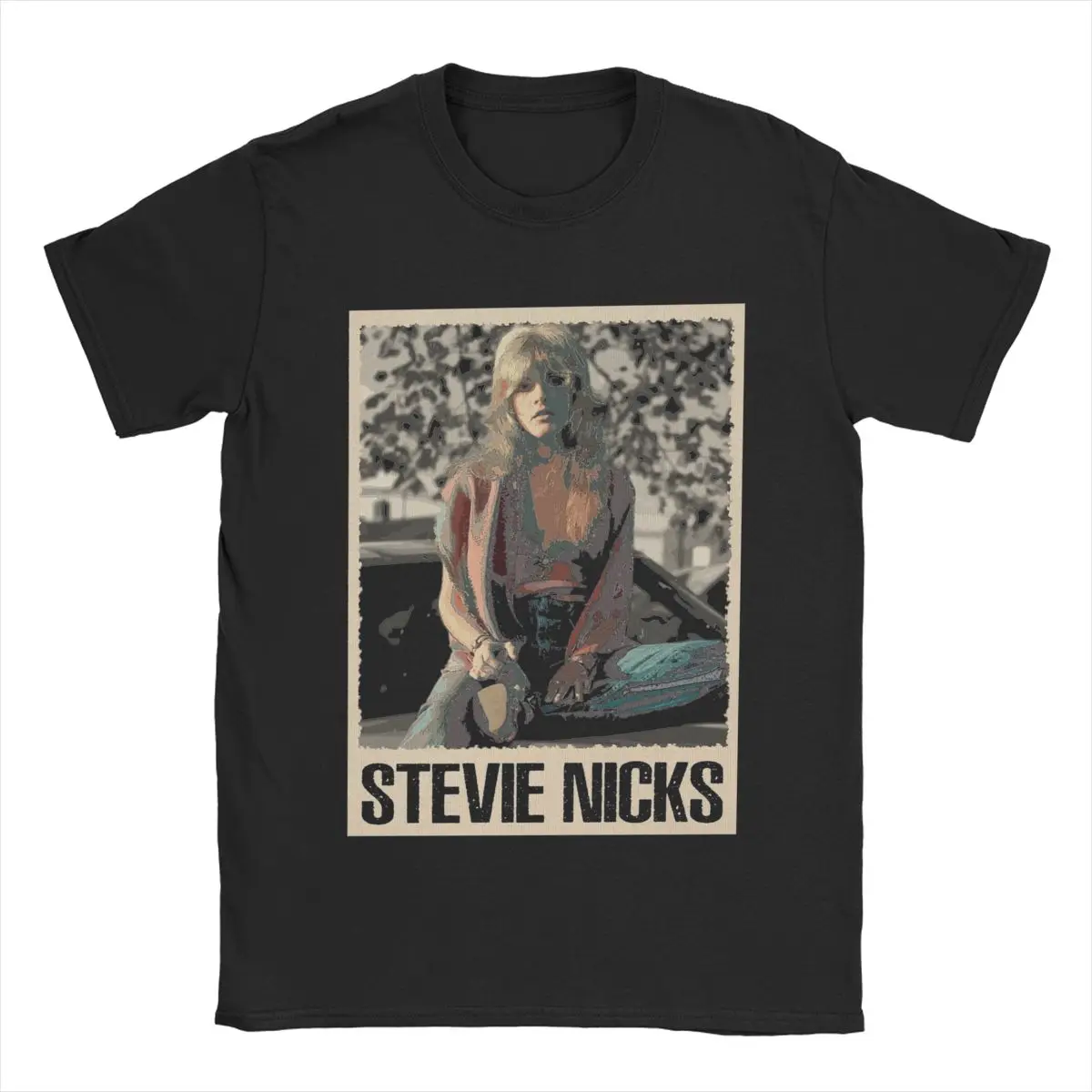 Men's T-Shirts Stevie Nicks Witchy Woman Novelty Pure Cotton Tee Shirt Short Sleeve T Shirts Crewneck Tops Original