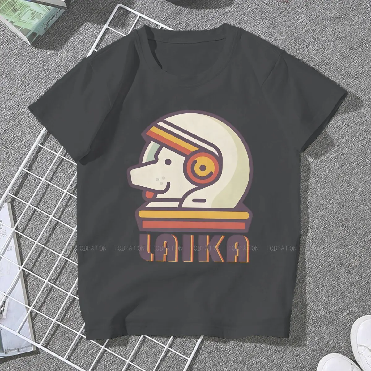 Laika First Space Dog TShirt for Woman Girl Laika Basic Summer Sweatshirts T Shirt New Design Loose