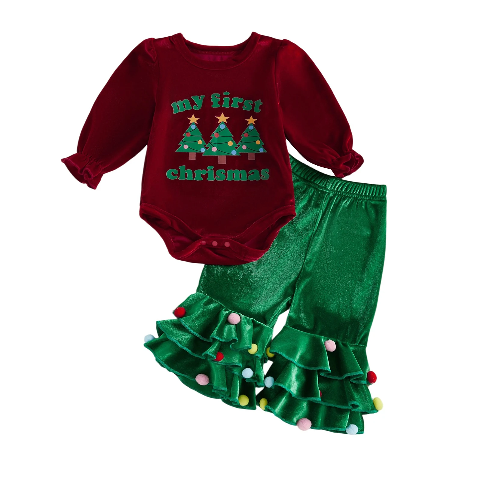 

Toddler Boys Winter Outfit Reindeer Print Sweater with Plaid Pants Set for Christmas Party Celebration