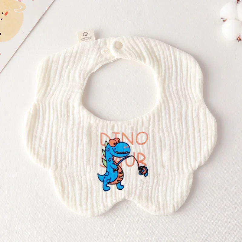 New Korean Style Cotton Gauze Baby Print Bibs Infant Bib Newborn Burp Cloths Bandana Scarf for Kid Boy Girl Feeding Saliva Towel