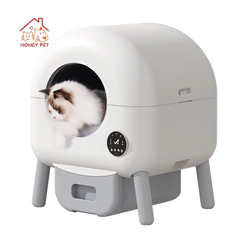 HONEY PET-Smart Cat Litter Box Automatic Cat Litter Box Small Volume Large Capacity App Control News Hot Sandbox For Cat