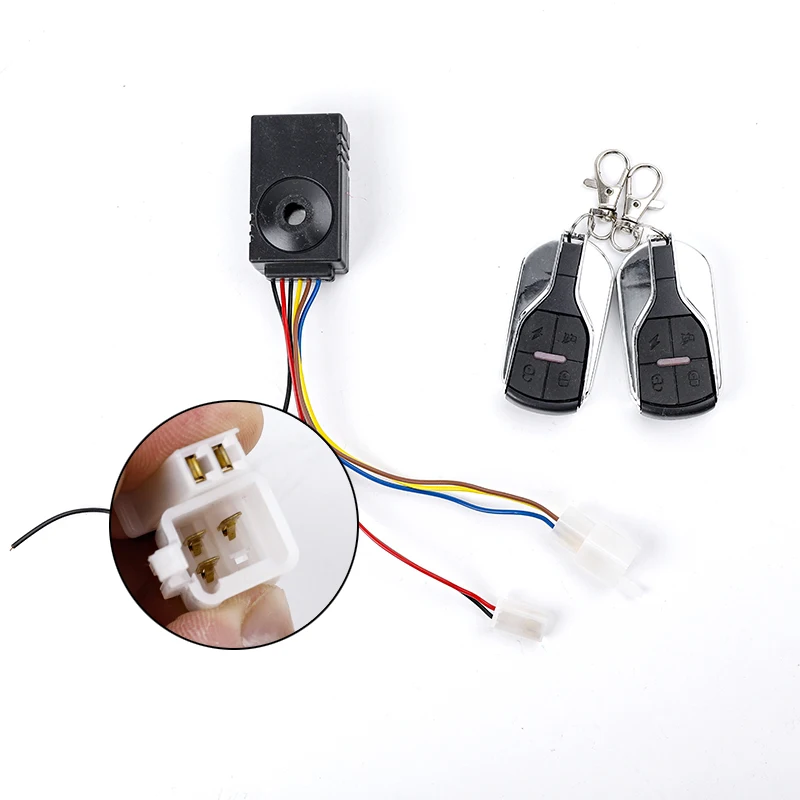 Electric scooter bicycle alarm system 36v48v intelligent induction two controller switch accessories key anti-theft Kit