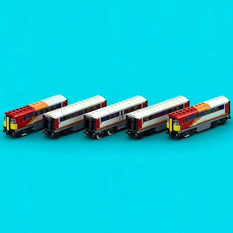 City Car Model MOC Building Bricks Class 442 Electric EMU Train Modular Technology Gifts Holiday Assemble Children Toys Suit