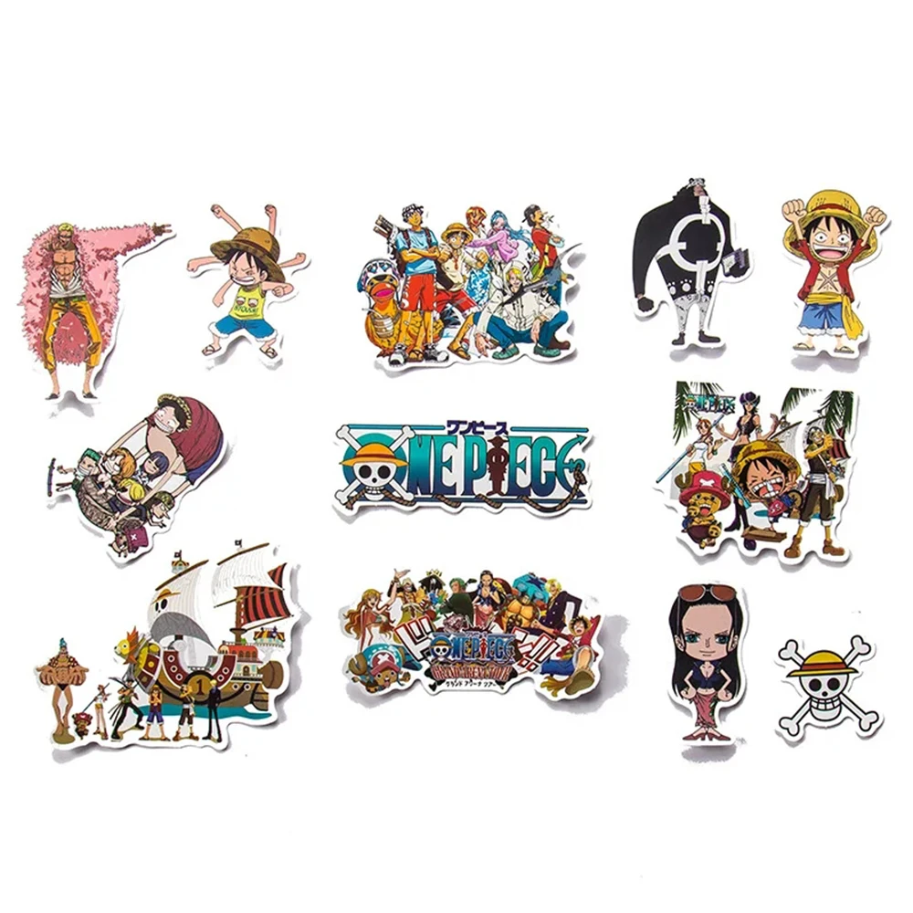 10/30/50/100pcs Anime Luffy One Piece Stickers for Laptop Skateboard Guitar Notebook Suitcase Waterproof Sticker Decal Kid Toy