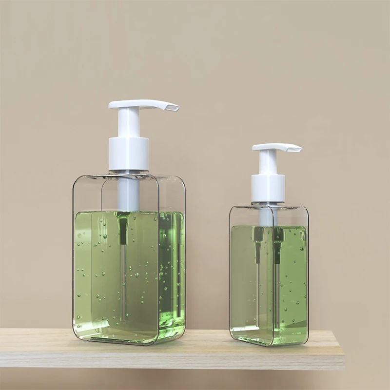 200/300ml Square Soap Dispenser Countertop Lotion Bottle With Pump Bathroom Lotion Liquid Soap Dispenser Refillable Empty Bottle