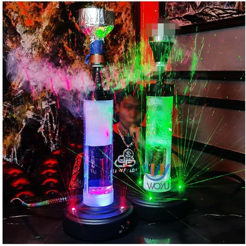 Starry Laser Light Hookah New Fashion Acrylic Shisha Pot for bar