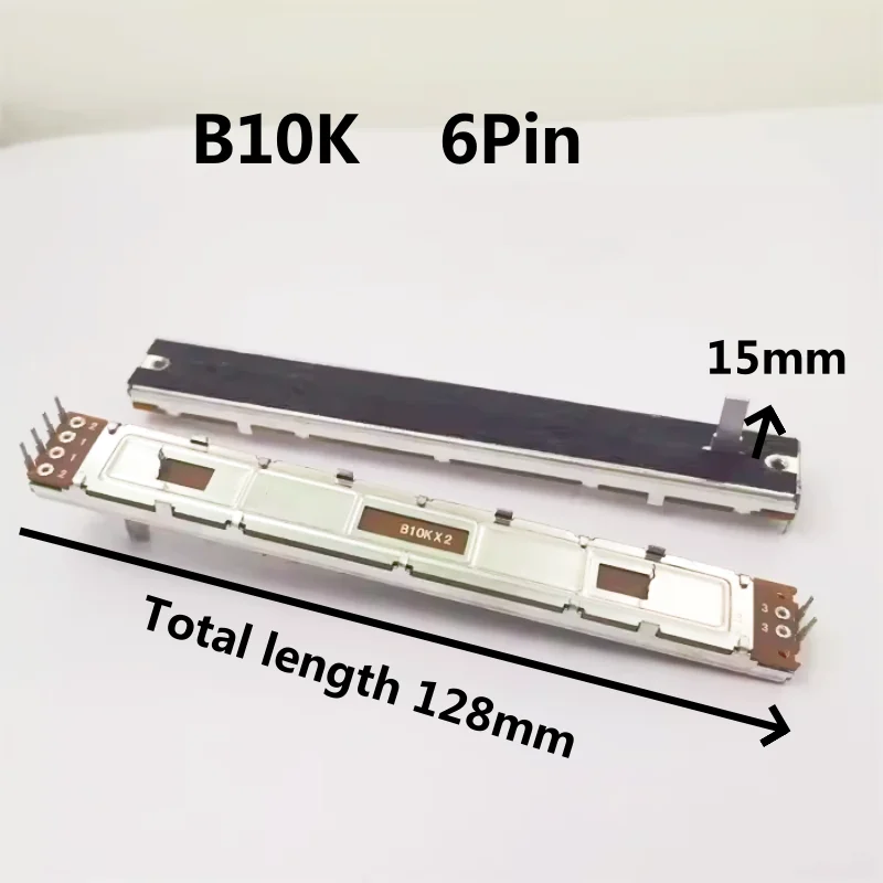 1 шт., прямой Противоскользящий потенциометр, SC1009G,B10K × 2,6Pin, общая длина 128 мм, смешивающая консоль громкости путтера