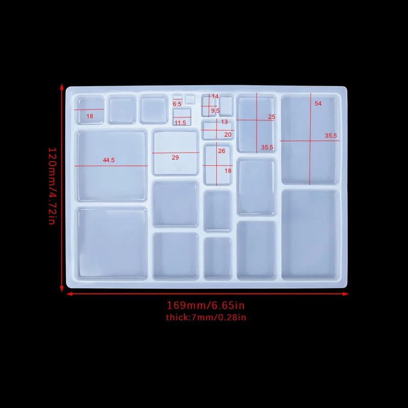 DIY Crystal Epoxy Resin Mold Three-dimensional Patch Pendant Earring Silicone Mold