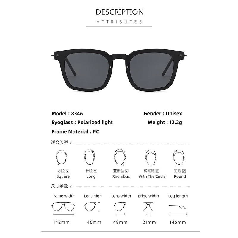 تاغ حزقيا الدنماركية تصميم الاستقطاب النظارات الشمسية الرجال 8346 خفيفة التيتانيوم مكبرة النساء في الهواء الطلق القيادة UV400 نظارات شمسية