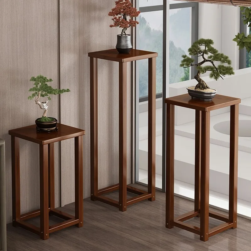 Living room floor-to-ceiling ornament rack Balcony succulent solid wood flower rack