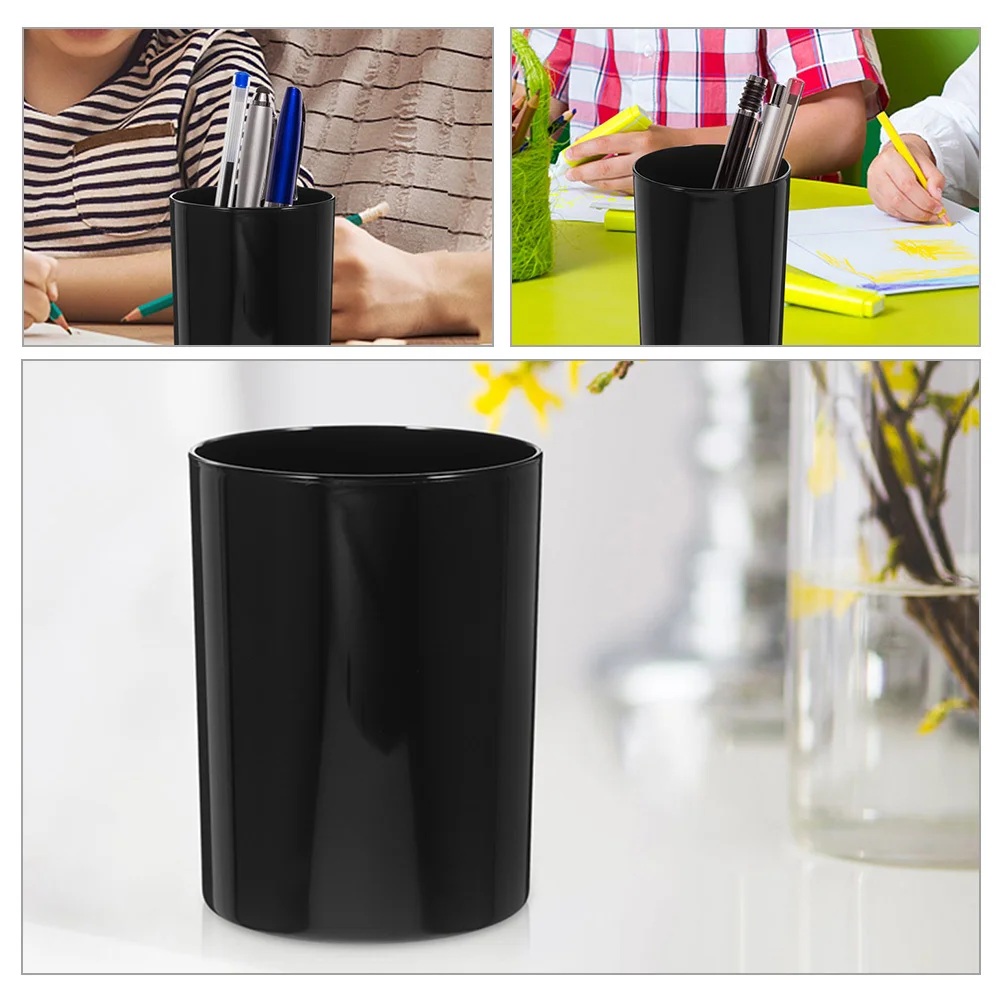 

Tabletop Pen Holder Round Large Capacity Plastic Reusable Pen Organizer Makeup Brush Holder Desk Organizer Pencil Container