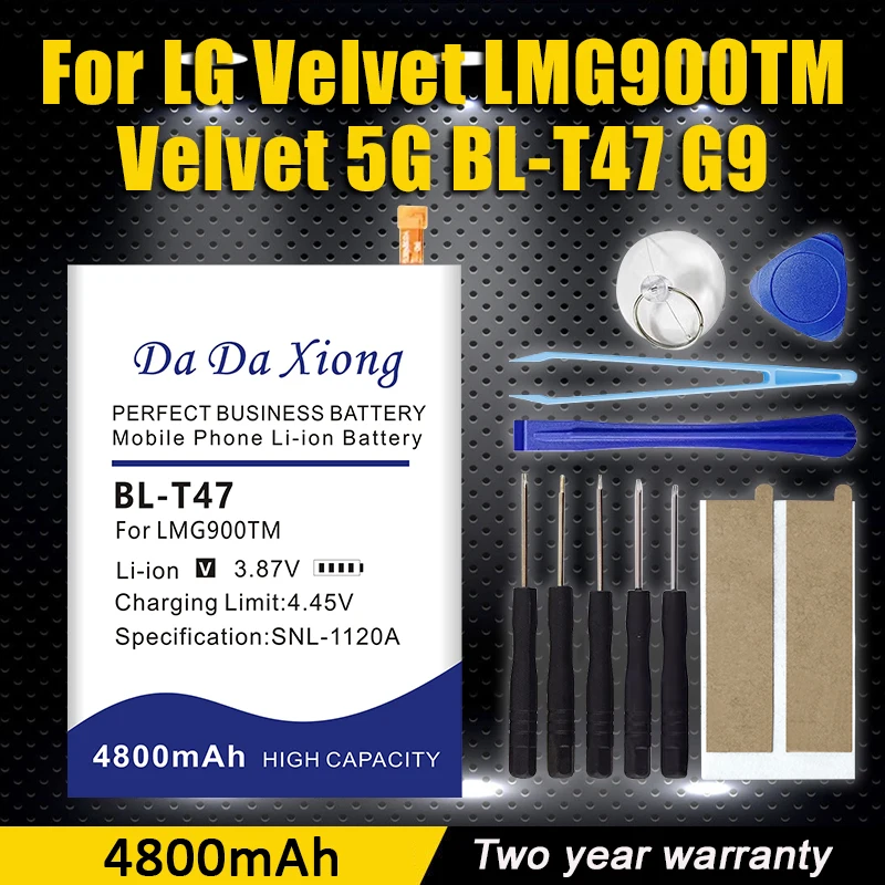 Replacement Battery BL-T47 4800mAh Battery For LG Velvet LMG900TM Velvet 5G BL T47+ Free Tools + Track code
