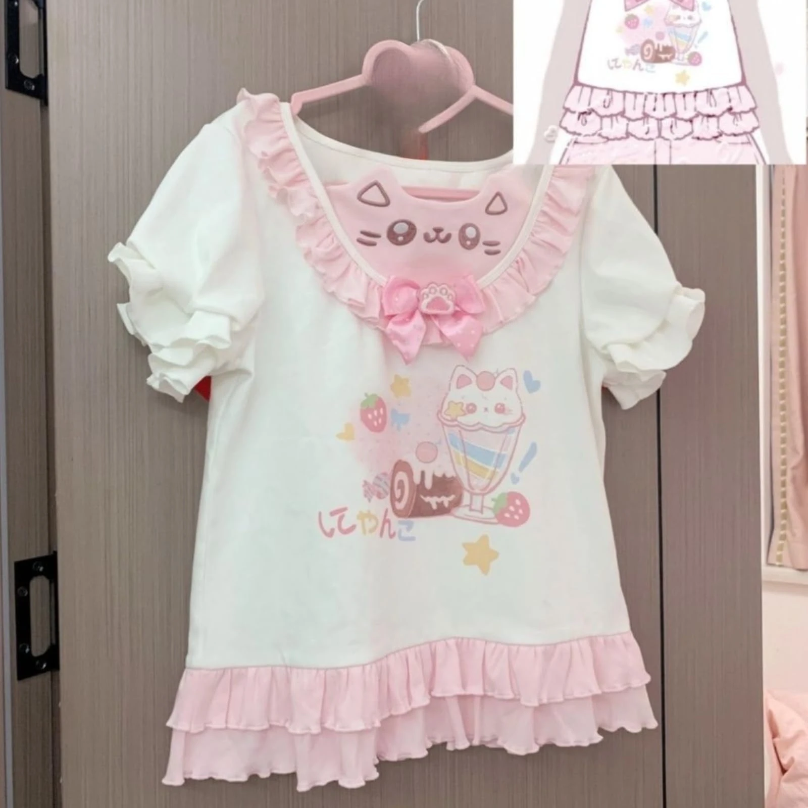 Y2k Cutecore Summer Women Korean Japan Harajuku Short Sleeve Egirl Anime T-shirts Aesthetic Oversized Kawaii Tshirt Tops Clothes image 6