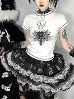 American Y2K Millennium Spice Gothic Skirt Women Sweet Lace Fluffy Cake Summer Punk Skirts New Harajuku Style Vintage Clothing