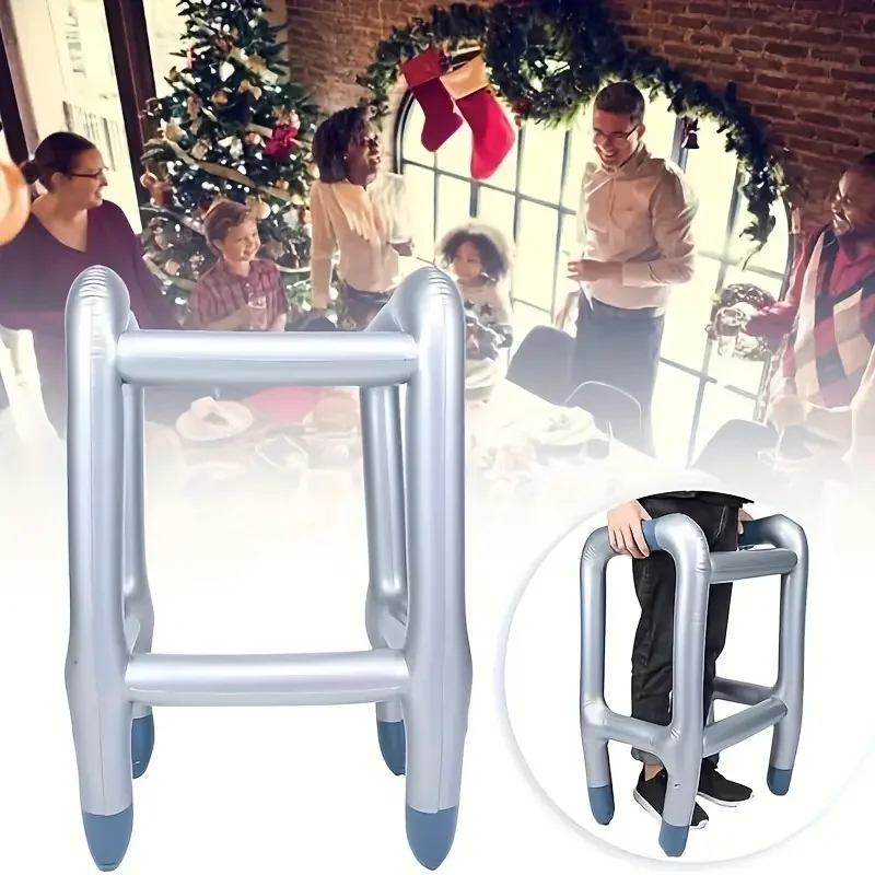 Muleta inflable para caminar, accesorios de Halloween y Navidad para discapacitados, pasamanos y Marcos simulados para caminar