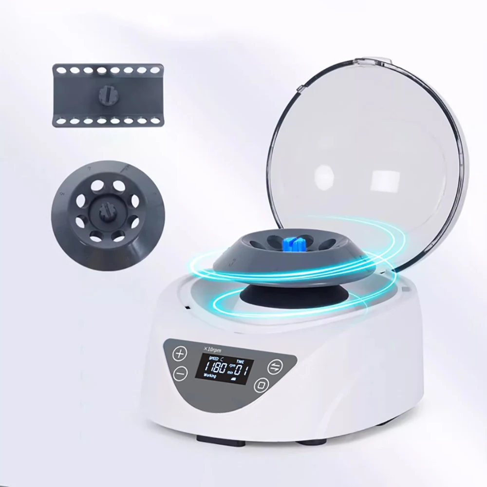 Compact Lab Mini Centrifuge with Digital Display - High-Speed Desktop Sample Separator for Small Tubes