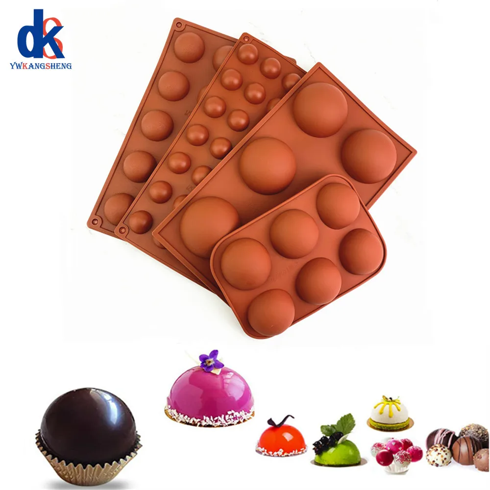 DIY 3D Ball Round Half Sphere Silicone Molds for Baking Pudding Mousse Chocolate Cake Decoration Mold Kitchen Accessories Tools