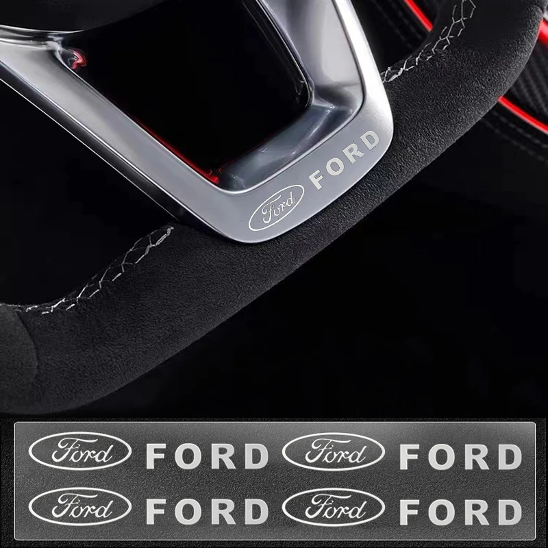 

3D Car Styling Metal Sticker Interior Decorative Decals For Ford Escape Kuga Mondeo Ecosport Fiesta Focus 2 3 MK1 MK2 Fusion