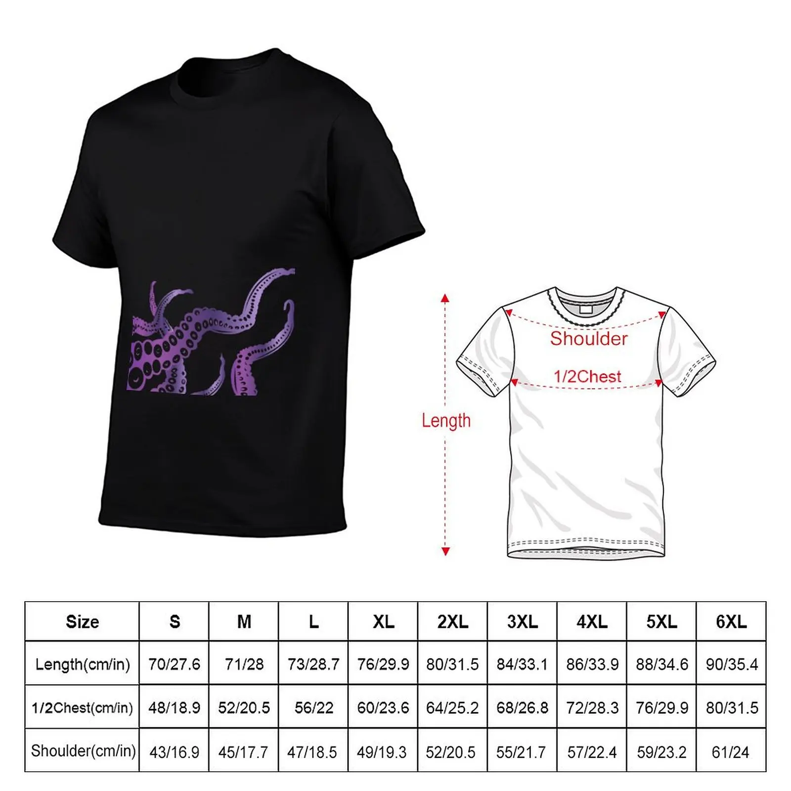 Octopus Design purple T-Shirt man t shirts for men man t shirts graphic