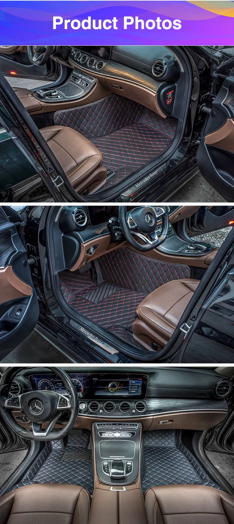 Car Floor Mats For Forthing Yacht DFSK Forthing 4 U-Tour 2022 2023 2024 2025 7seat Leather Floor Mat Alfombras Auto Accessories