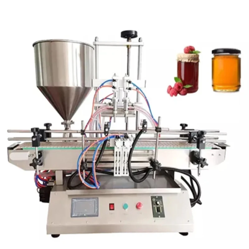 2 Nozzle Piston Honey Tomato Paste Jam Automatic Filling Machine for Cream Filler