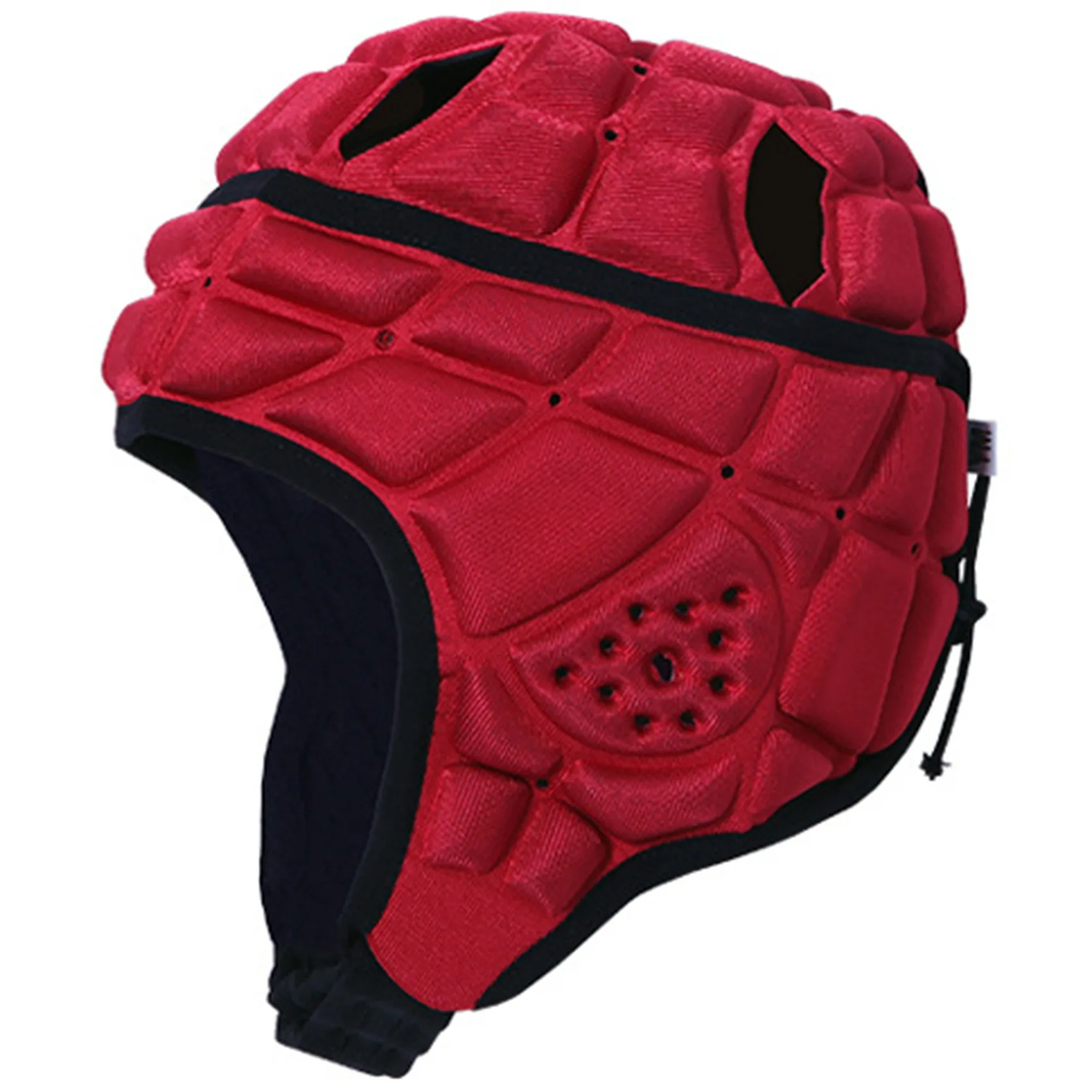 Kids Adult Profession Football Soccer Baseball Goalkeeper Helmet Sports Rugby Cap Head Guard Goalie Protector,Red M