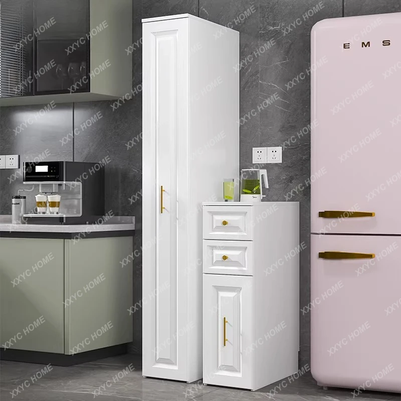 Kitchen gap storage sideboard cabinet with side pull-out drawers, narrow refrigerator gap shelf, wall-mounted storage cabinet G1